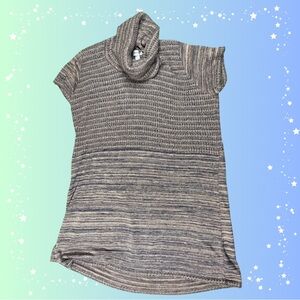 Avenue Women's Black and Gray Cowl Neck Sweater